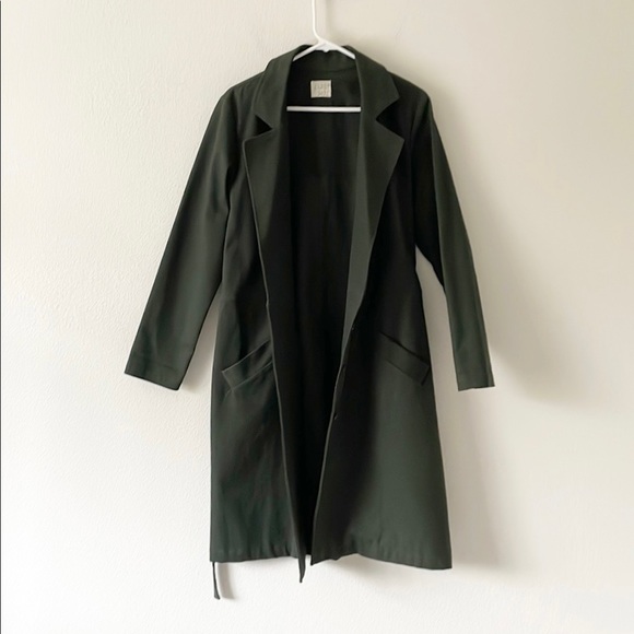 First Rite Green  herringbone utility Shop Coat - Picture 6 of 16